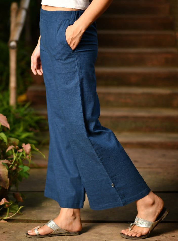 Ellie Pant : Solid Indigo Textured