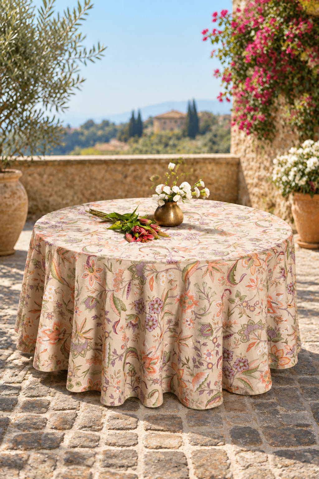 Printed Table Cloth : Kerala Cream Sheeting