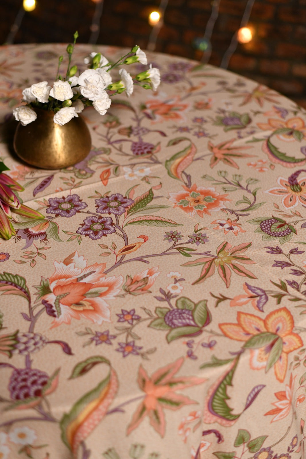 Printed Table Cloth : Kerala Cream Sheeting
