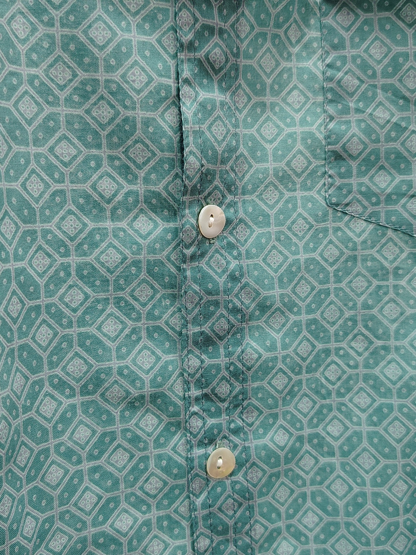 Mens Xavier Shirt Full Sleeves : Ghazni Teal Voile
