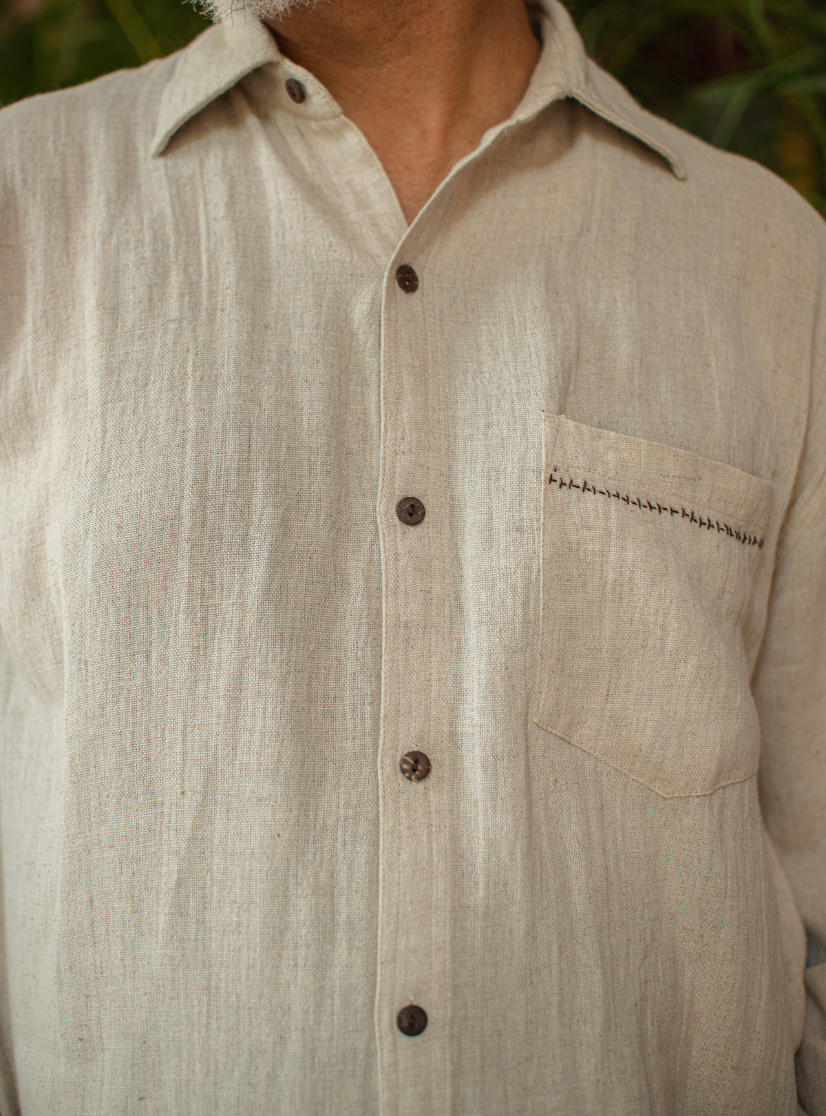 Xavier Shirt : Solid Natural St Voile