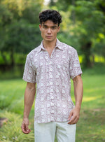Xavier Shirt Half Sleeves : Camryn Mocha Voile