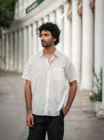 Xavier Shirt Half Sleeves : Solid Natural St Voile