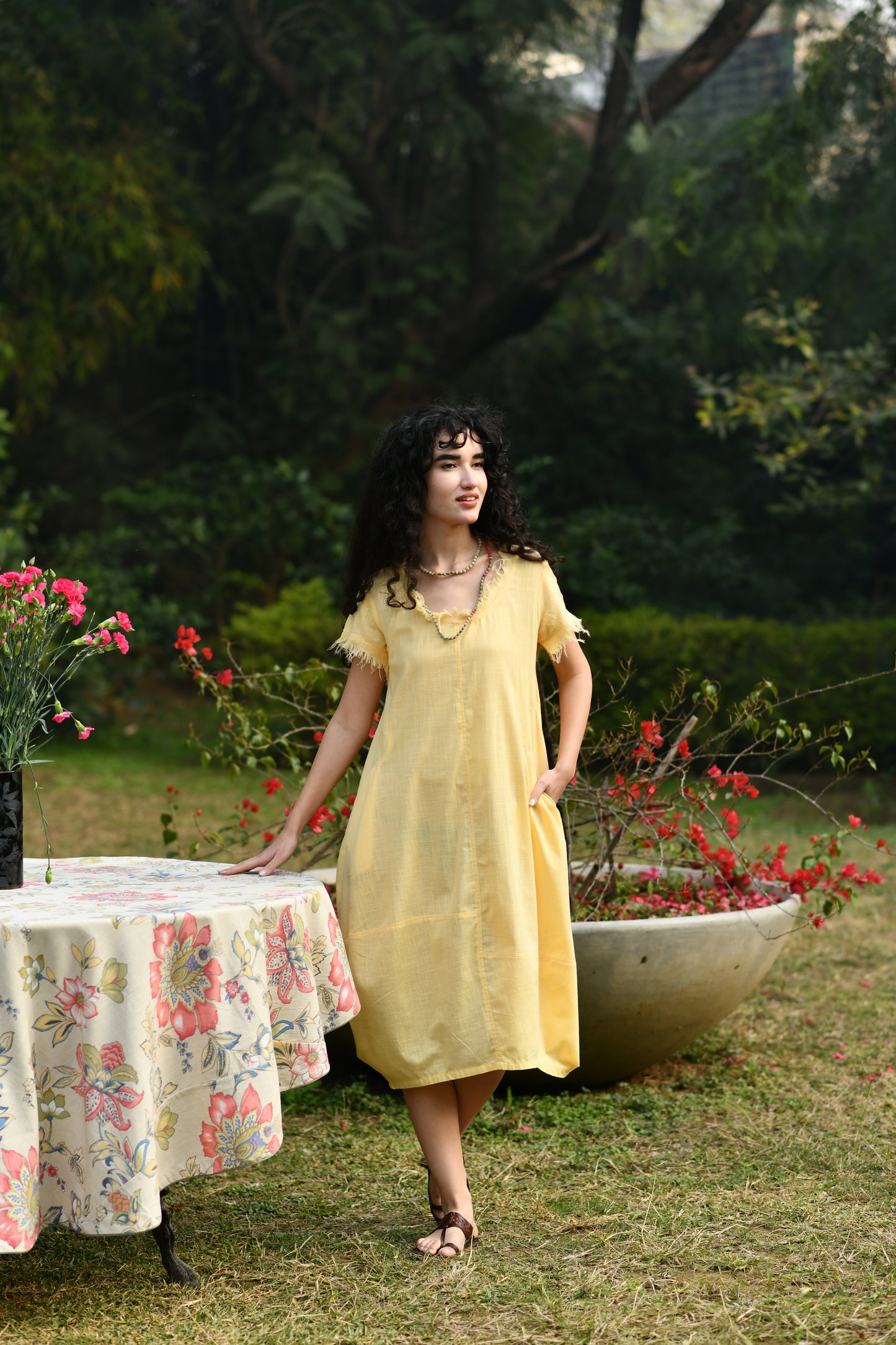 Balloon Dress  : Solid Butter