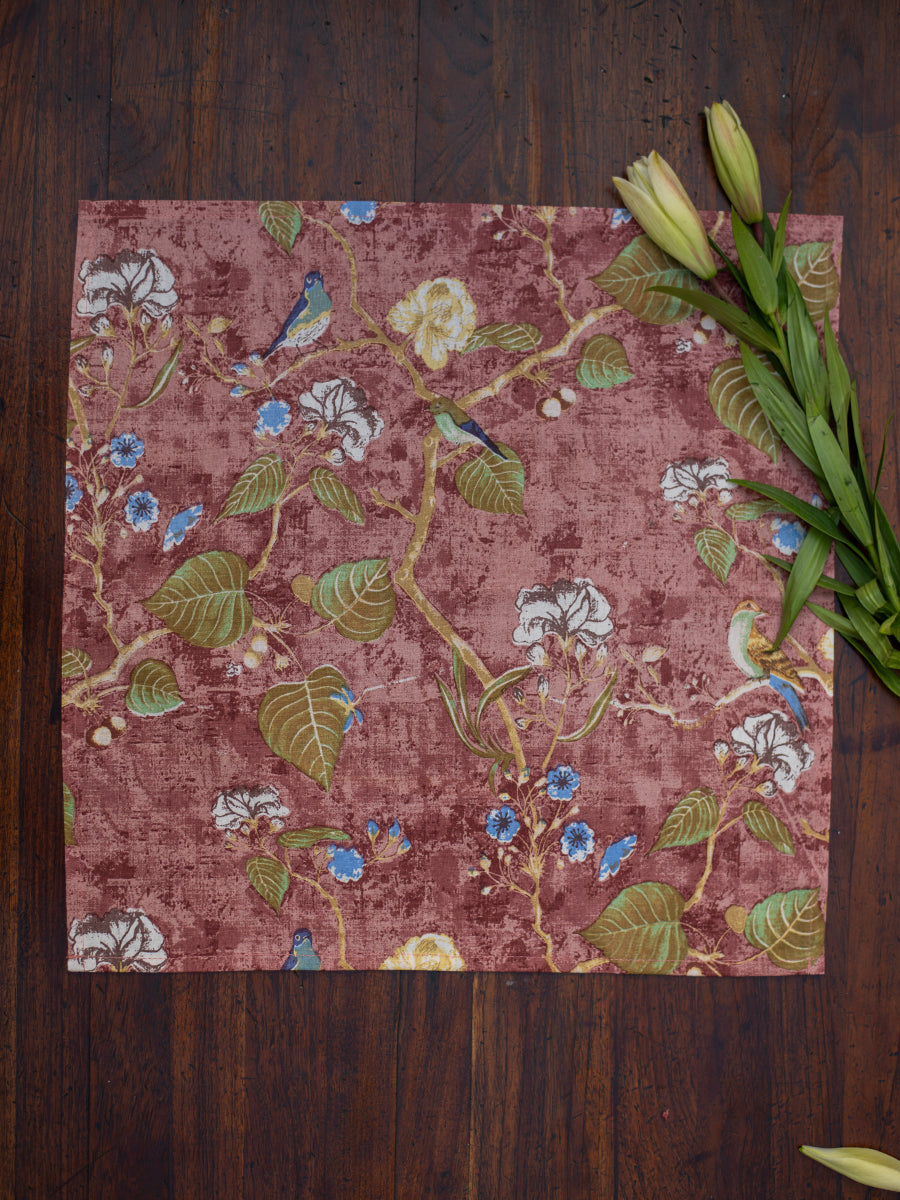 Printed Napkin Set of 2 : Birch  Rose Sheeting