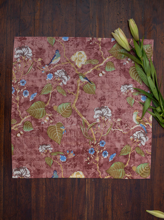 Printed Napkin Set of 2 : Birch  Rose Sheeting