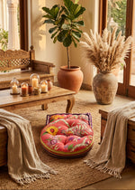 Printed Floor Cushion : Bird Coral Sheeting