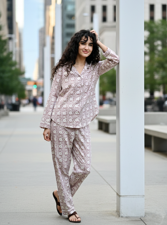 Vanessa PJ Set  : Camryn Mocha