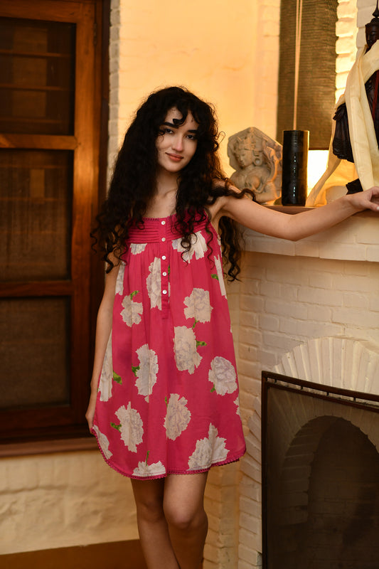 Olivia Nighty : Carnation Pink Voile