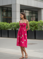 Rusched Dress  : Small Carnation Pink