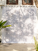 Embroidered roidered Chiken Curtain :  Cream Kota Cotton