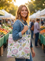 Art Tote : Redwood Mint Canvas