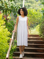 Solid Rose Nighty : White