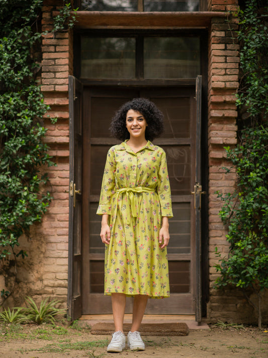 Magnolia Shirt Dress : Navy