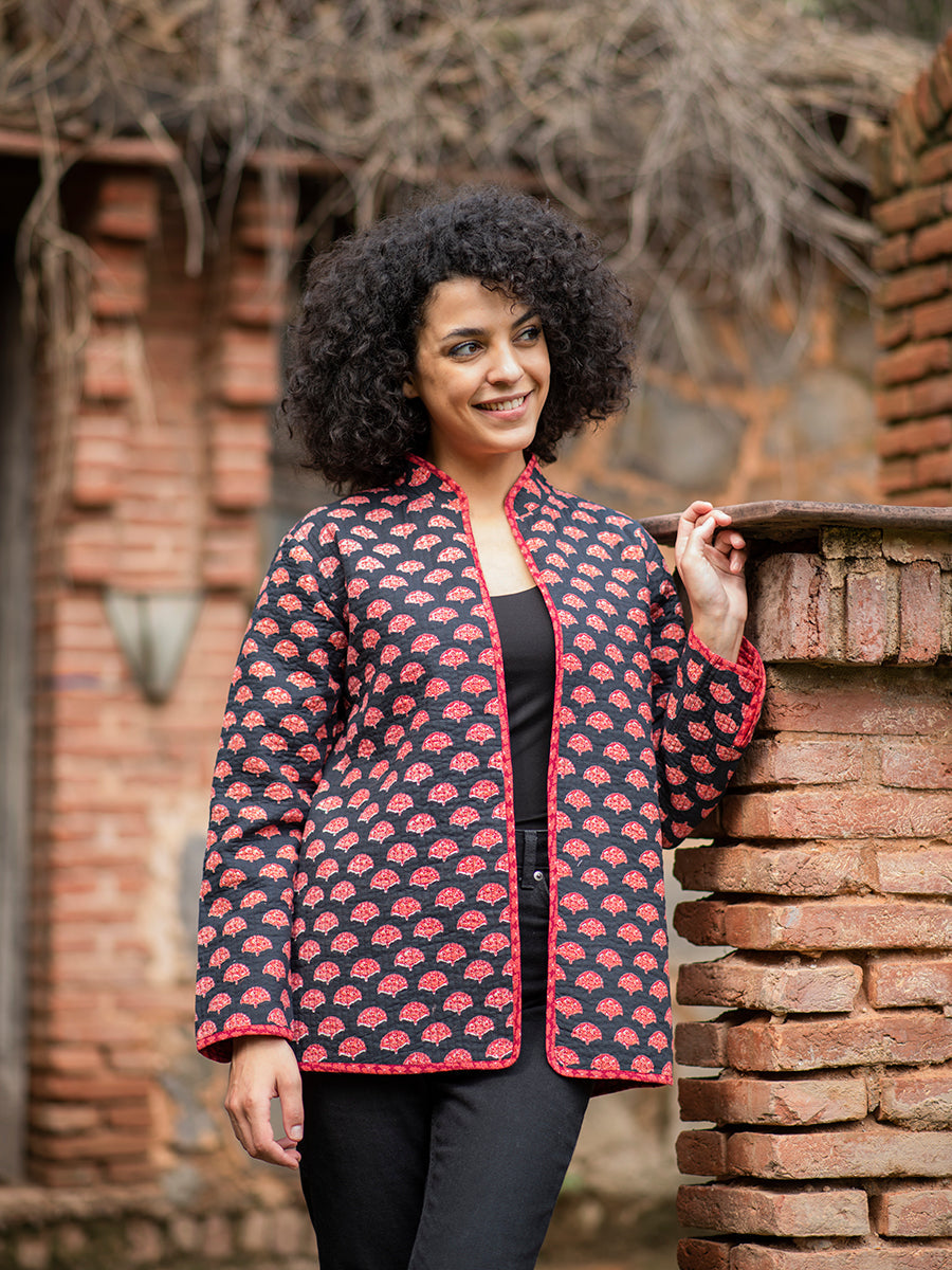 Easy Fit Jacket Reversible : Pankha Black
