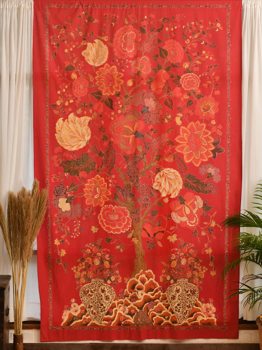 Curtains Tree of Life  : Red Assorted
