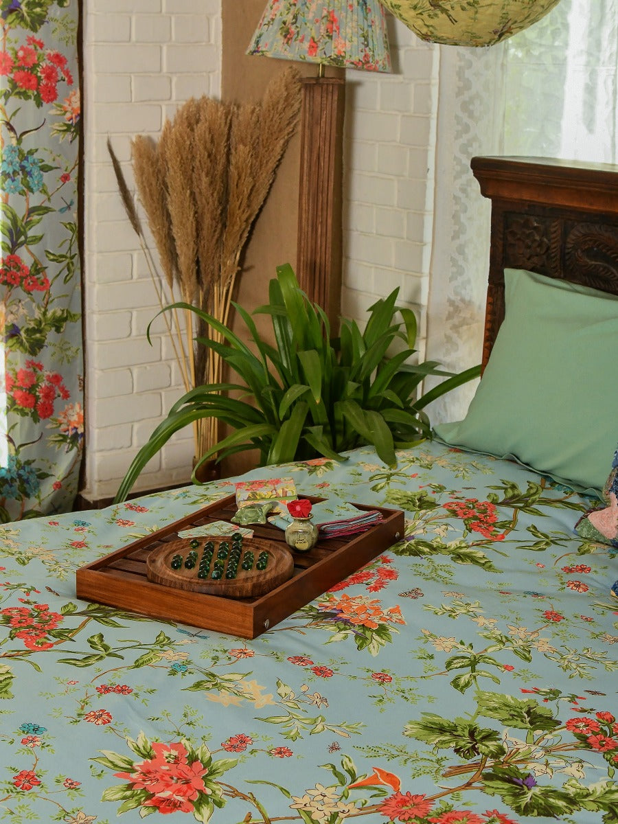 Printed Bed Cover : Corsica Sky Sheeting