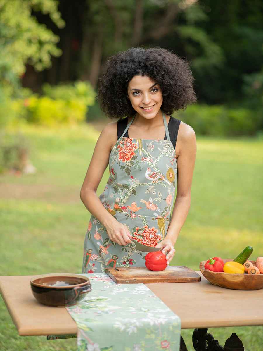 Printed Apron : Bird Manosque : Canvas