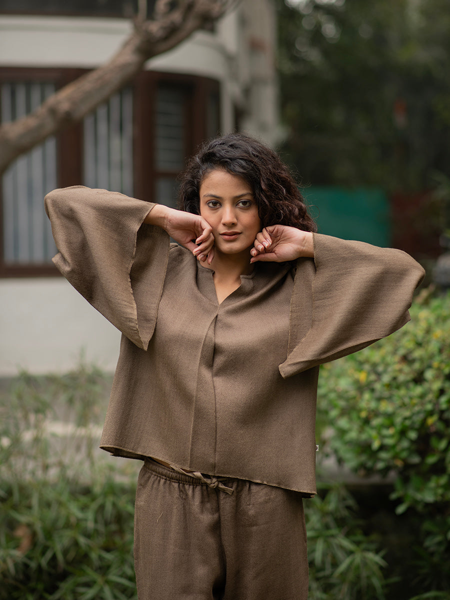 Solid Bell Top : Khaki