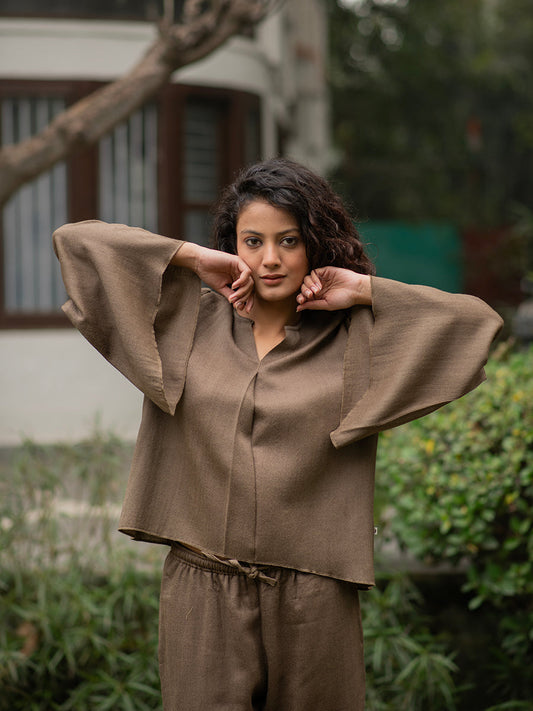 Solid Bell Top : Khaki