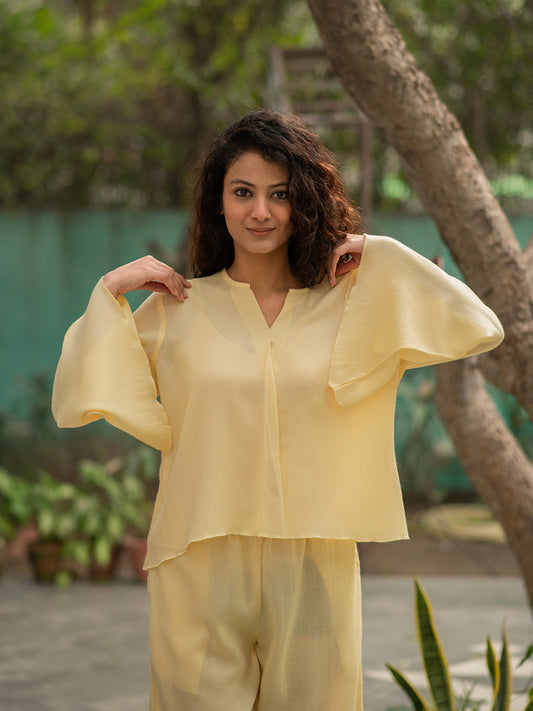 Solid Bell Top : Hay Yellow