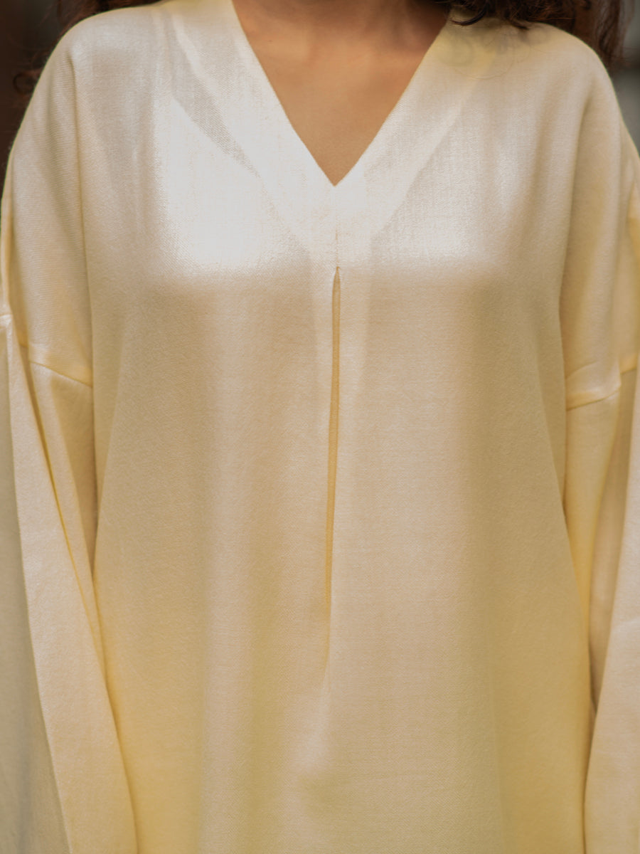 Solid Phiran : Hay Yellow Wool