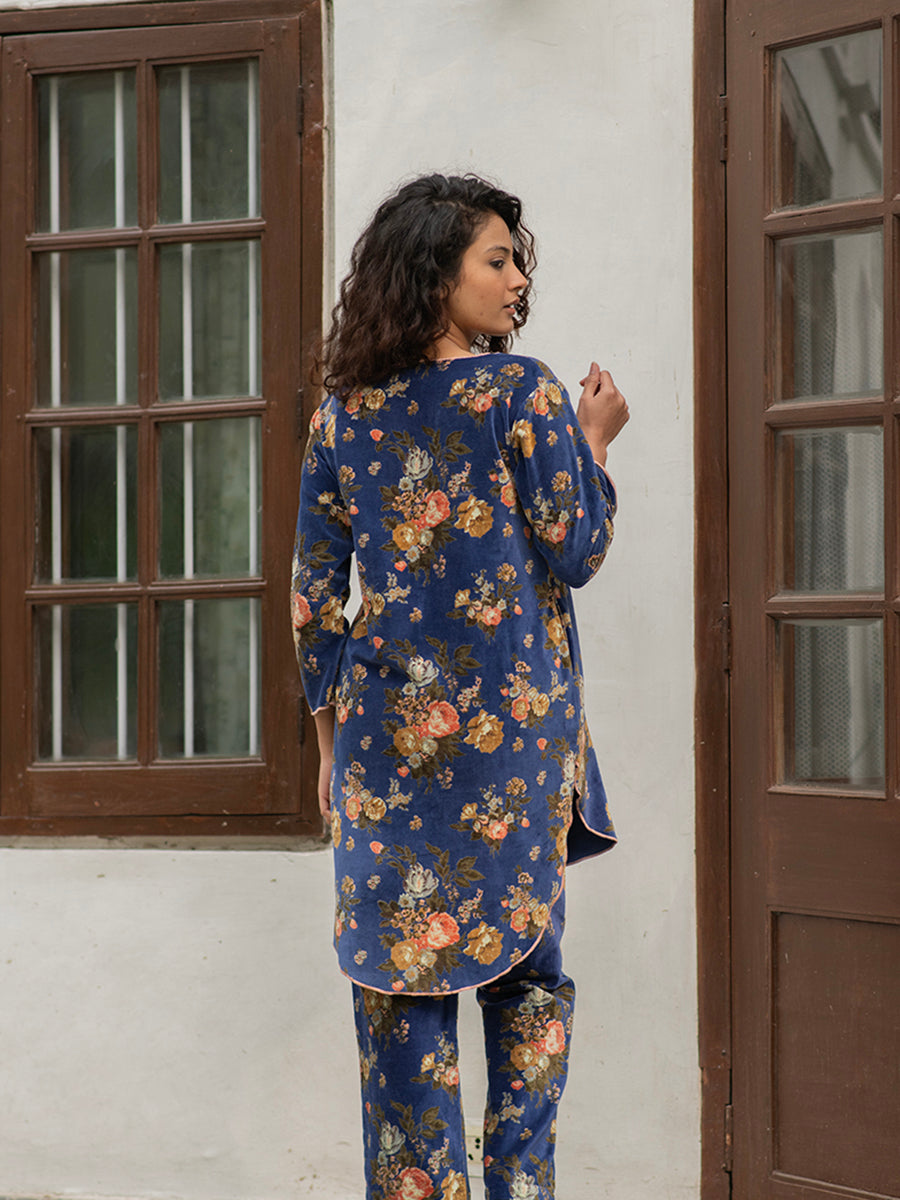 Joey Dress : Potpourri Navy Velvet