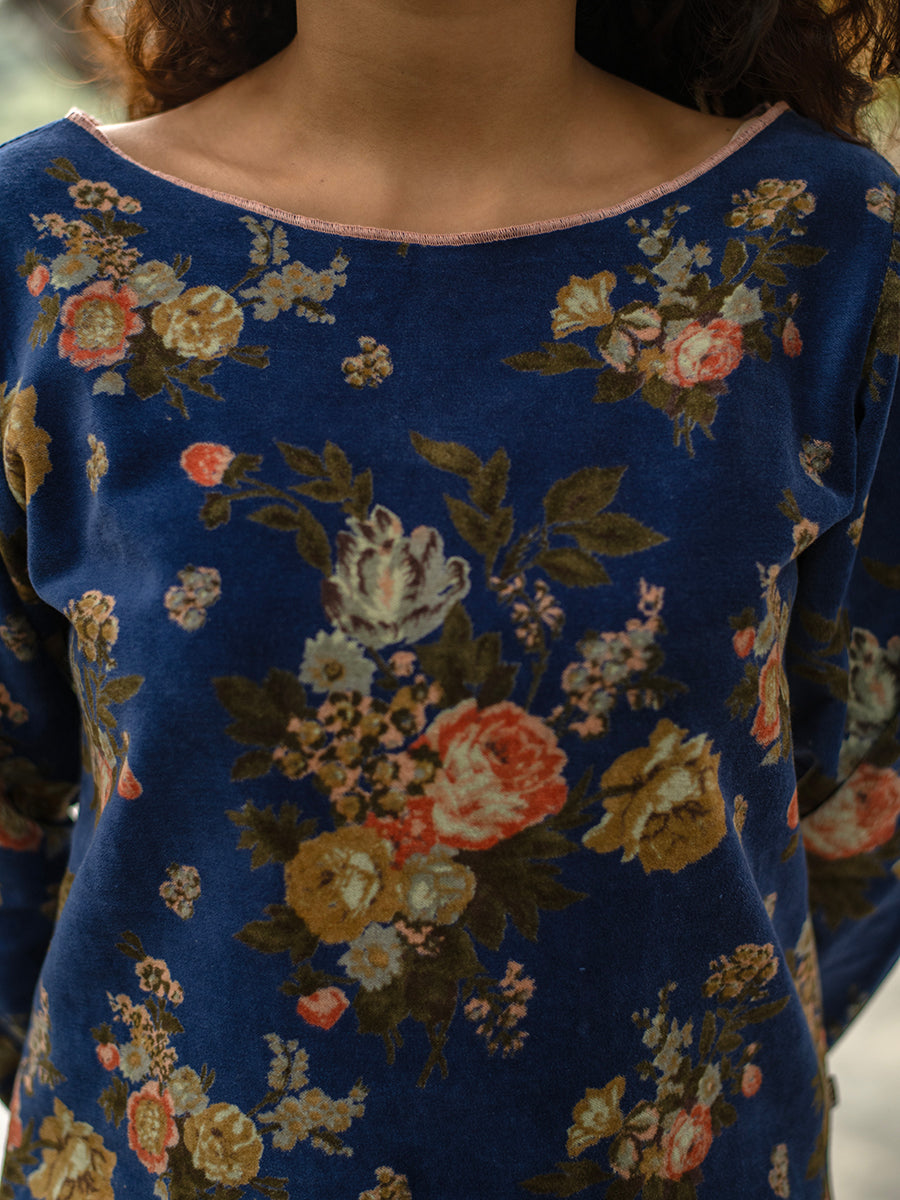 Boat Neck Dress : Potpourri Navy