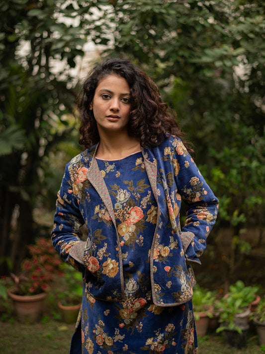 Potpourri Fitted Jacket Rev : Navy