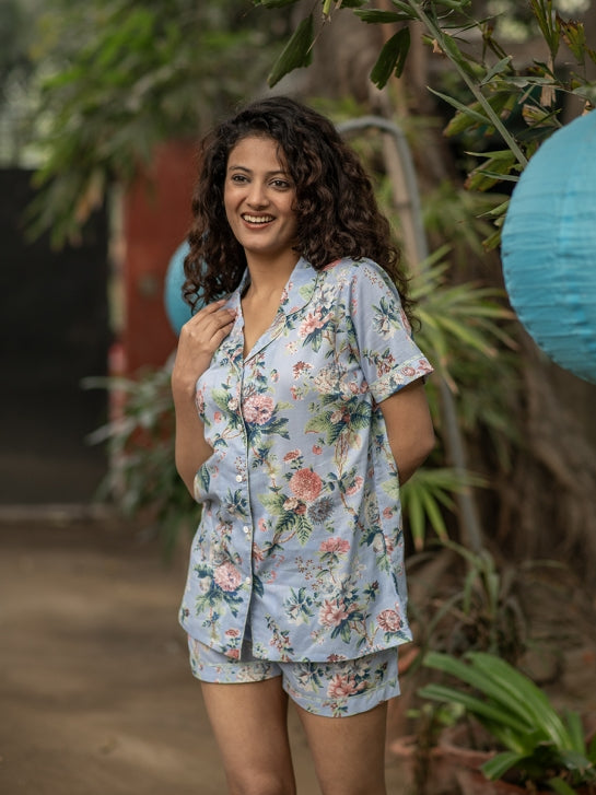 Short Set : Chelsea Chambray