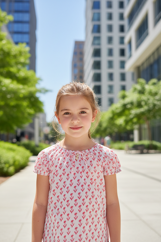 Kids Reva Top  : Mehrine Pink Voile