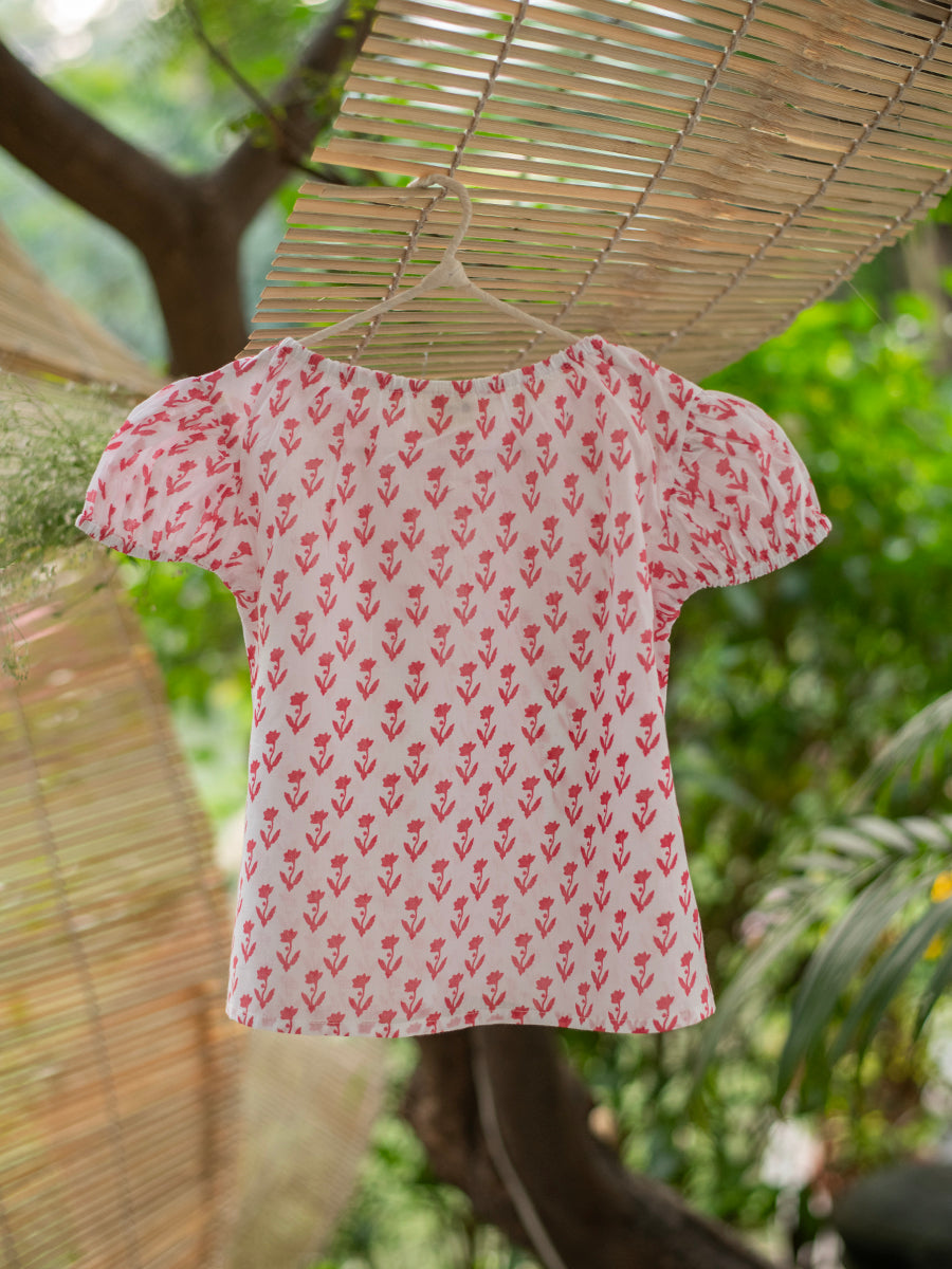 Kids Reva Top  : Mehrine Pink Voile