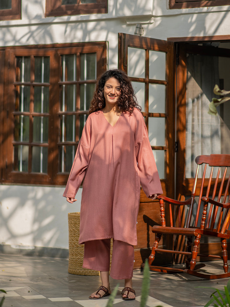 Solid Phiran: Dusty Rose Wool