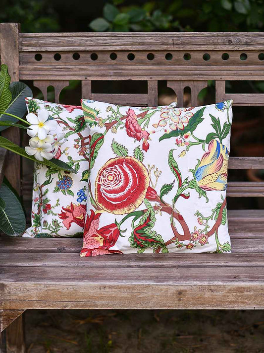 Printed Cushion Cover Reversible : Sequoia Cream Canvas