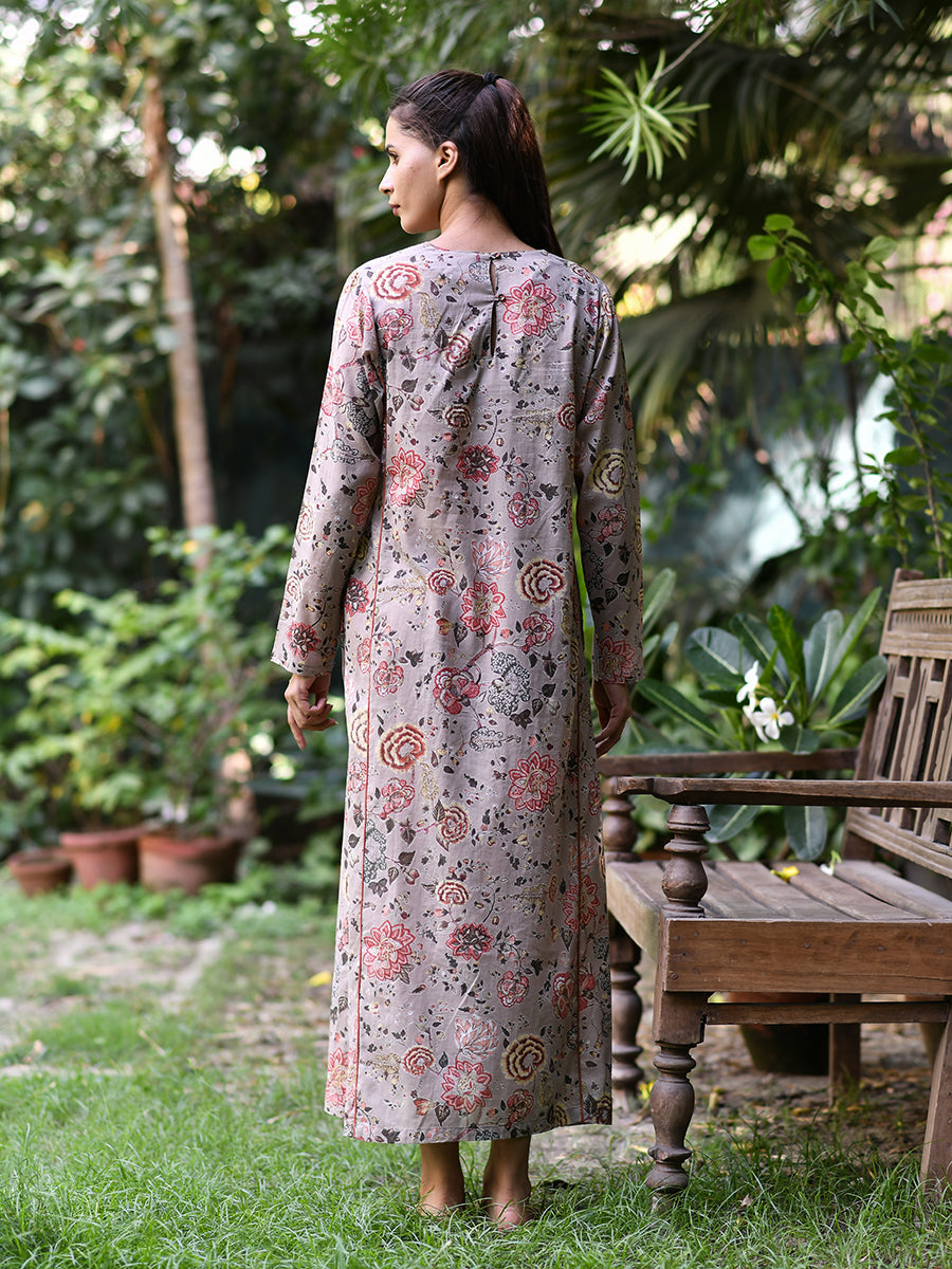 Medallion Leher Kurta : White