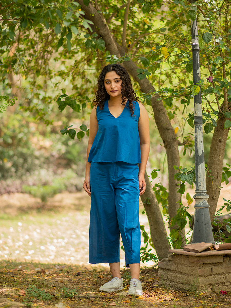Cycle Pant : Solid Navy : Slub