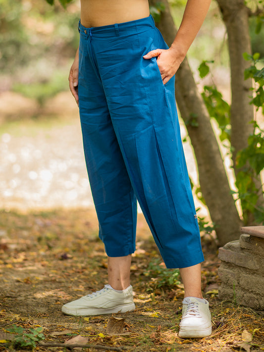 Cycle Pant : Solid Navy : Slub