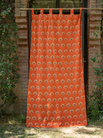 Curtain Banana  : Rust Red Abstract