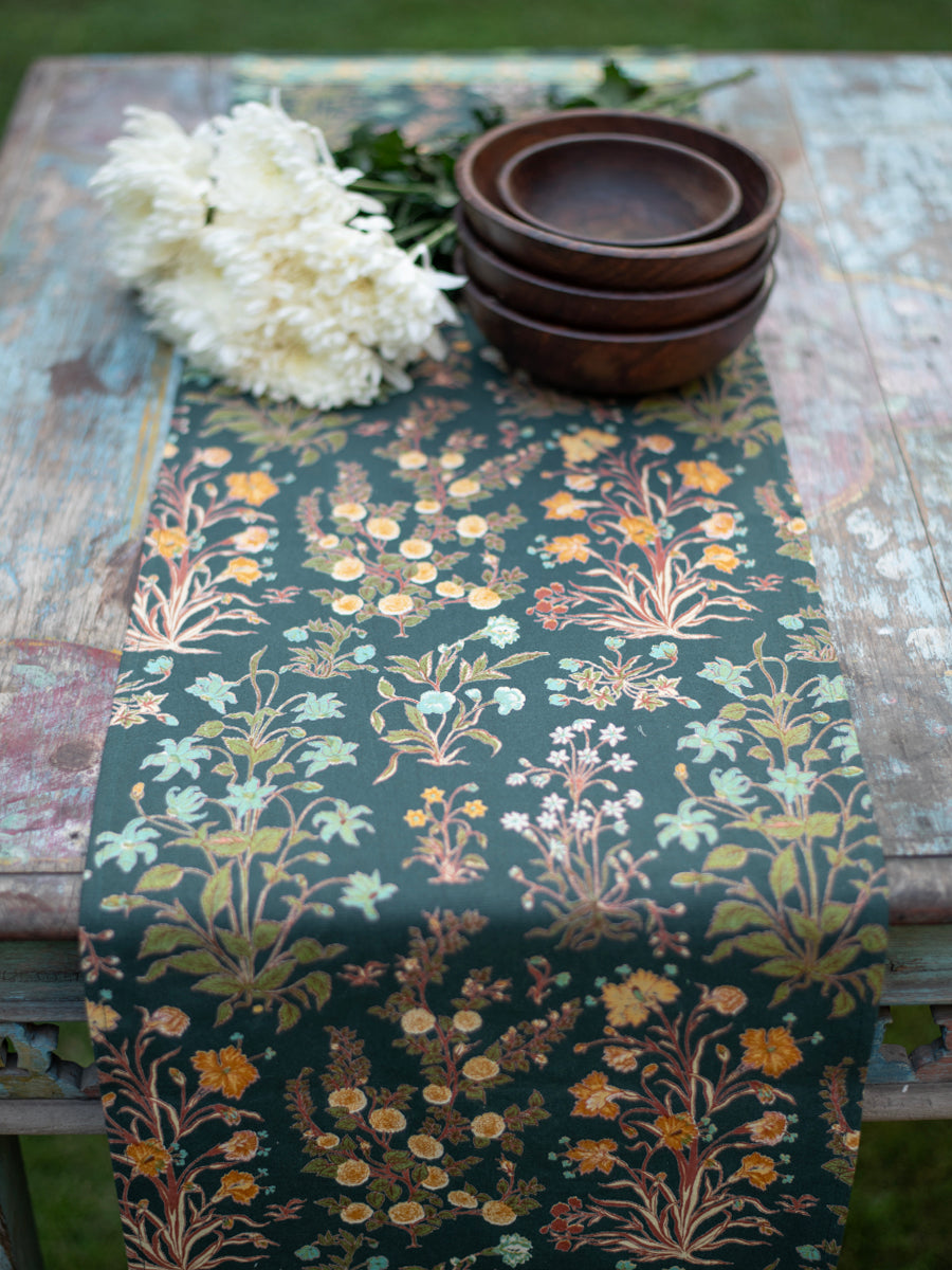 Printed Runner : Garden Emerald