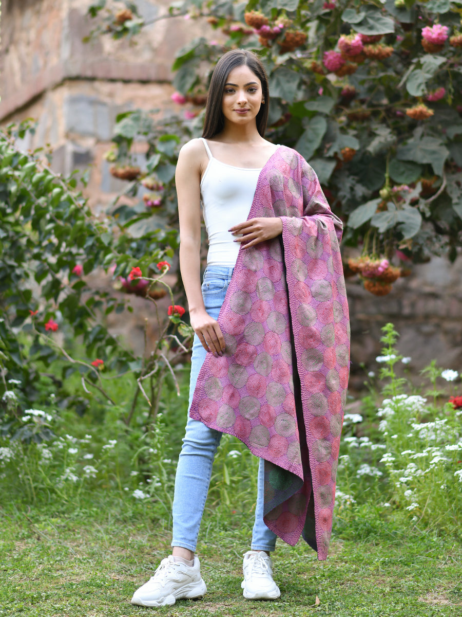 Vintage Handstitched Stole  : Gudri Assorted