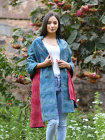 Vinatge Handstitched Stole : Gudri Silk Assorted
