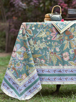 Printed Table Cloth With Extra Border : Hawaii Green | Sheeting
