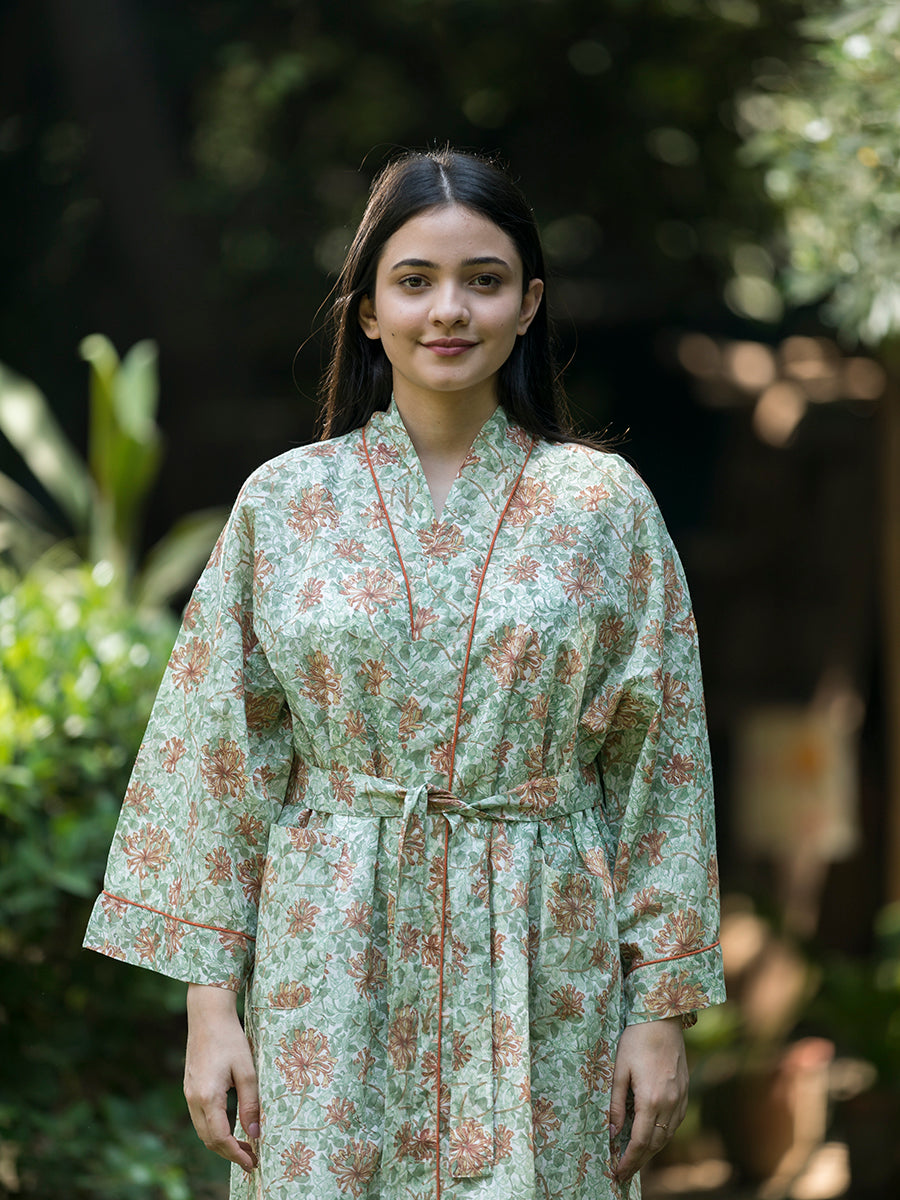 Joy Kimono : Honeysuckle Natural