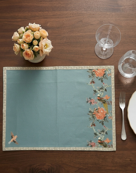 Printed Mat Set of 2 : Bird Manosque : Canvas
