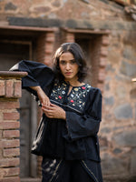 Katchi Top Embroidered : Black Voile