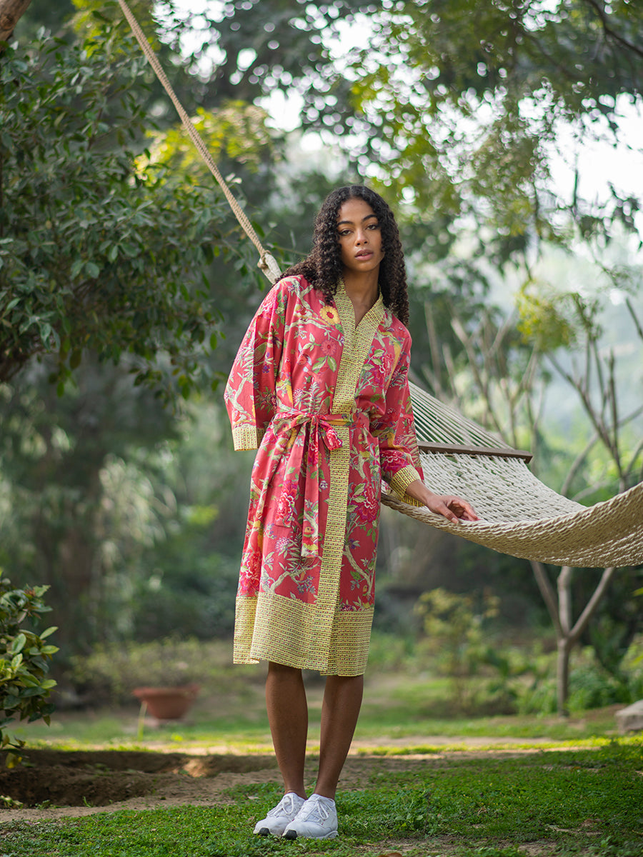 Kimono : Bird Coral