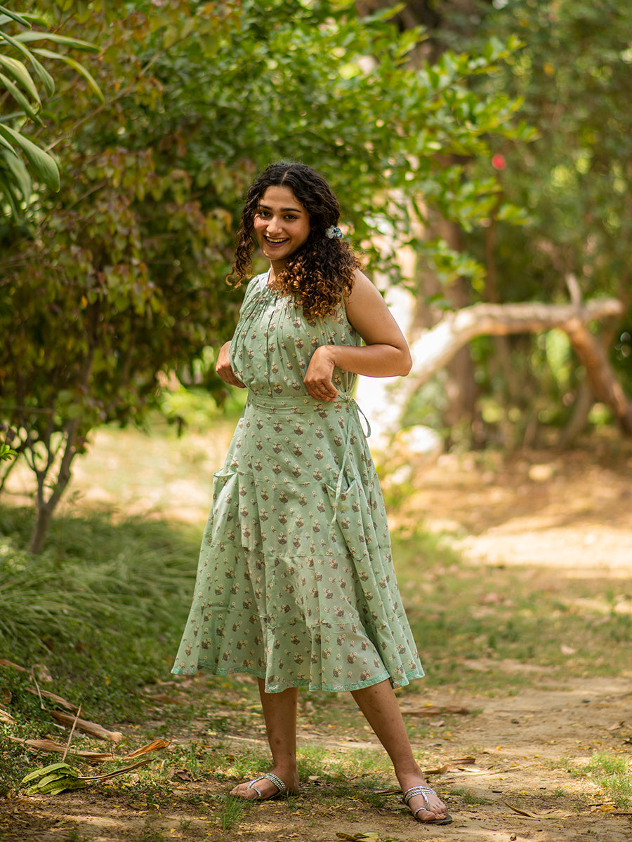 Summer Skirt : Chanderi Mint Voile