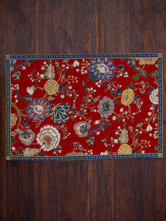 Printed Mat Set of 2  : Malabar Rust