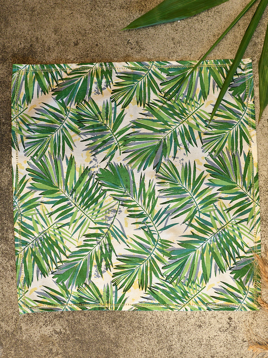 Printed Napkin Set of 2 - Beading: Frond Natural Sheeting