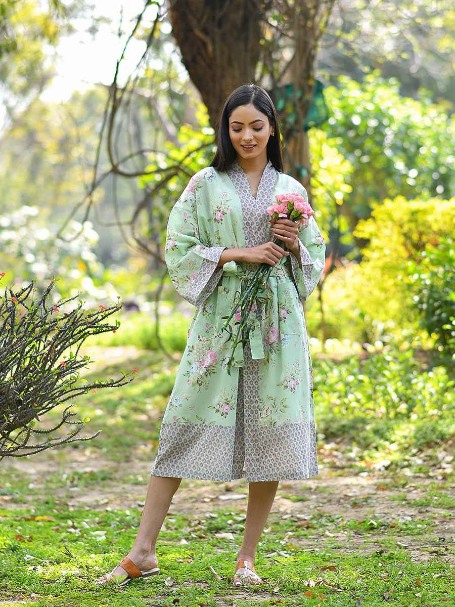 Joy Kimono : Potpourri Celadon